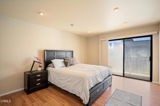 1121 E Wilson Ave Unit 12, Glendale, CA 91206 - bedroom with access to exterior and light wood-type flooring