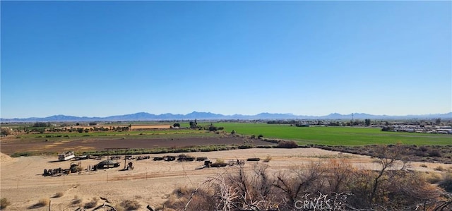 property view of mountains featuring a rural view