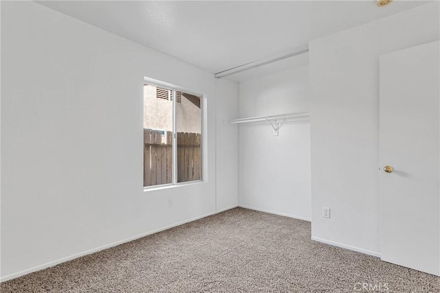 view of carpeted spare room