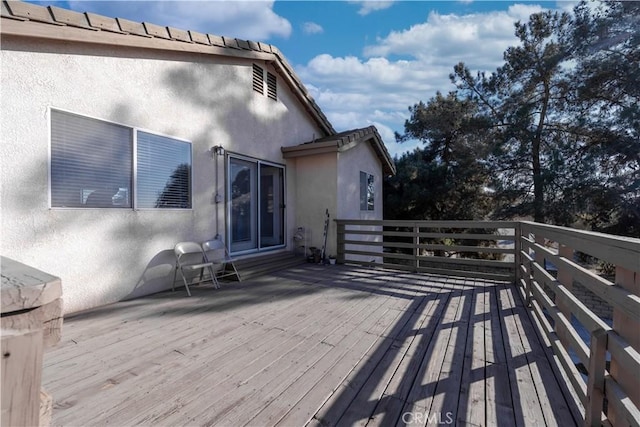 view of wooden deck