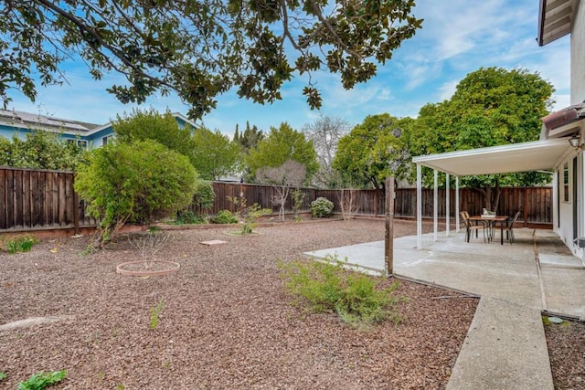 view of yard with a patio