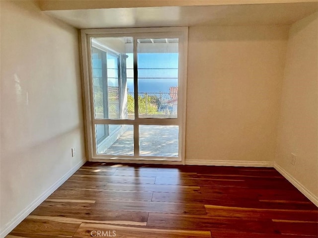 doorway featuring hardwood / wood-style floors