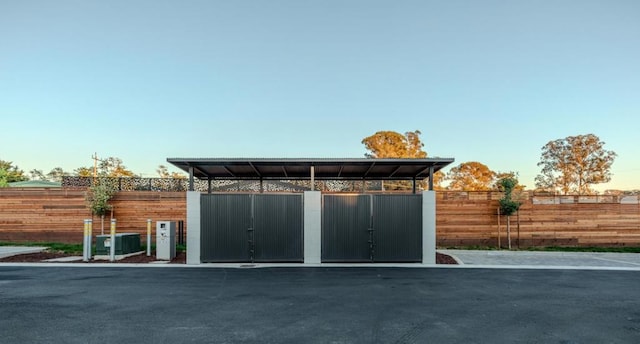 exterior space featuring a carport