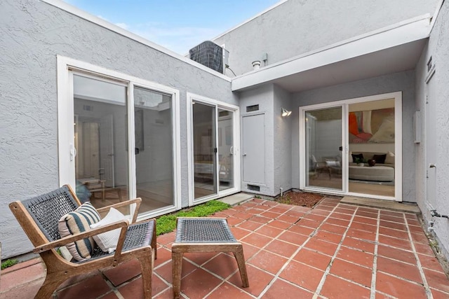 view of patio / terrace featuring central AC