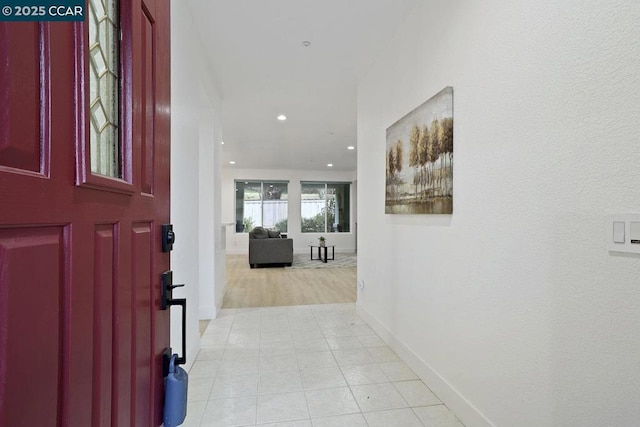 view of tiled entrance foyer