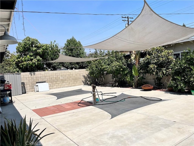 view of patio / terrace with a fenced backyard