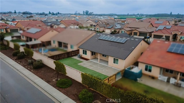 aerial view with a residential view