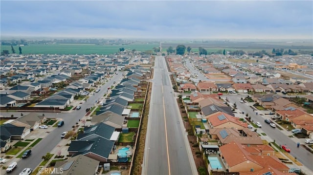 drone / aerial view with a residential view