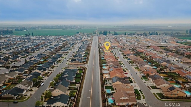 aerial view featuring a residential view