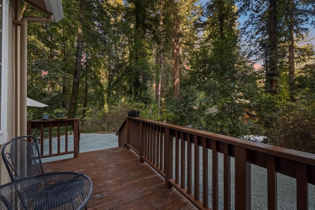 view of deck at dusk