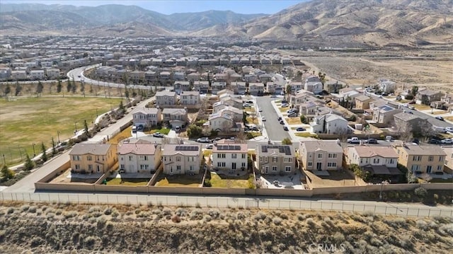 bird's eye view featuring a mountain view