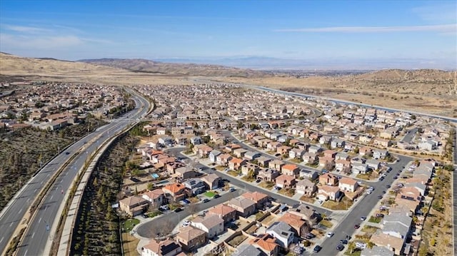 bird's eye view featuring a mountain view