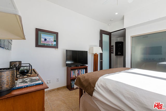 view of tiled bedroom