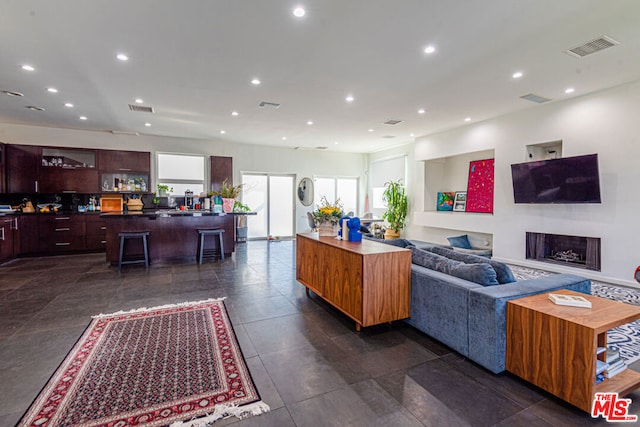 living room with plenty of natural light