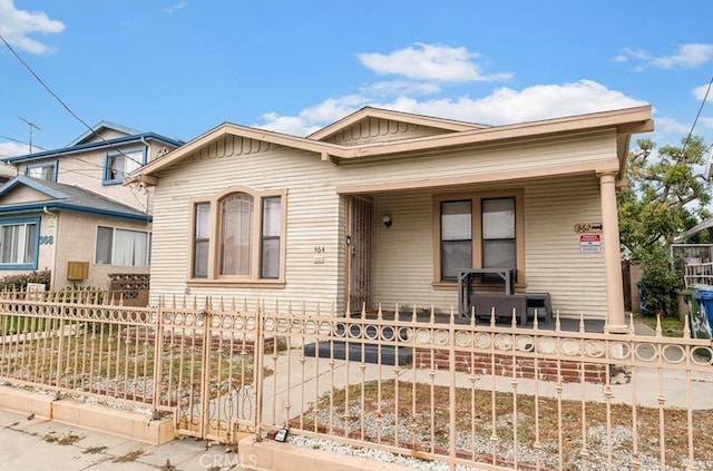 view of front of property with covered porch