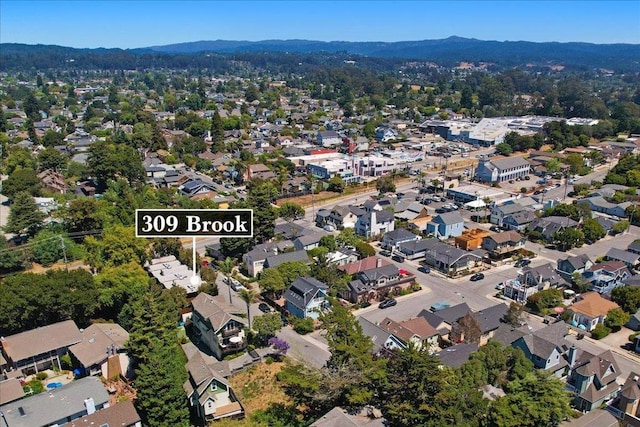 aerial view featuring a mountain view