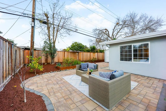 view of patio / terrace with an outdoor hangout area