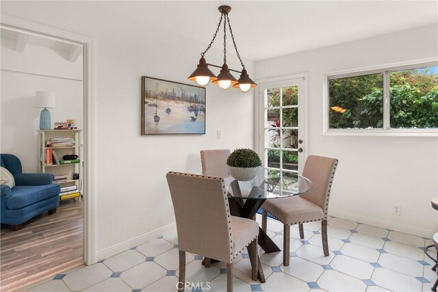 view of dining room