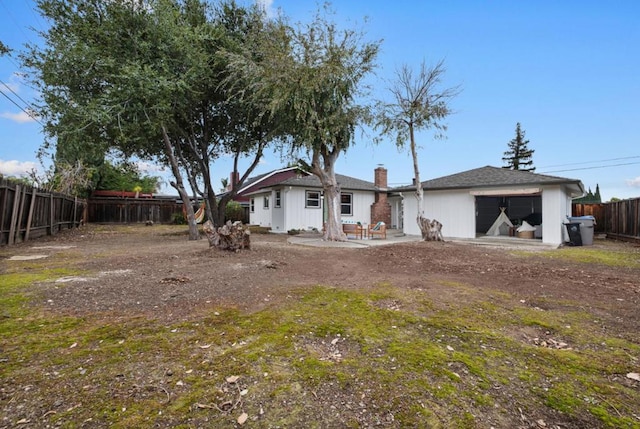 view of front of home with a patio