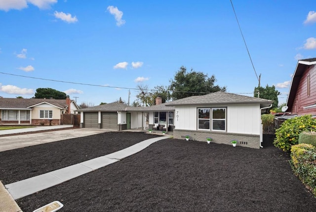 view of front of home featuring a garage