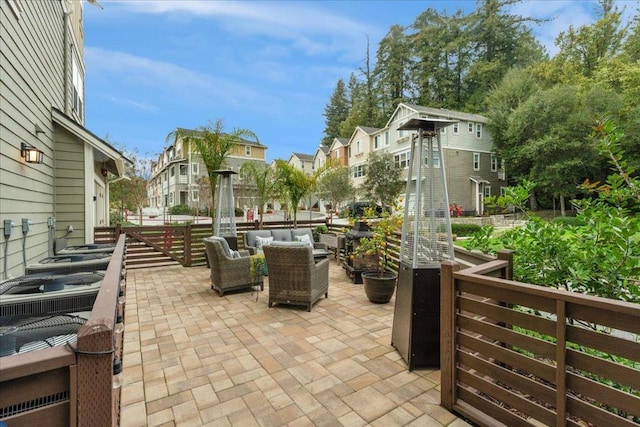 view of patio featuring outdoor lounge area