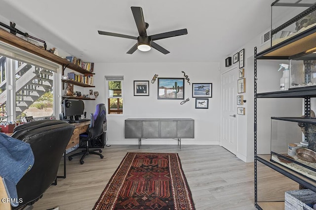 542 San Clemente Way, Camarillo, CA 93010 - office featuring ceiling fan and wood finished floors