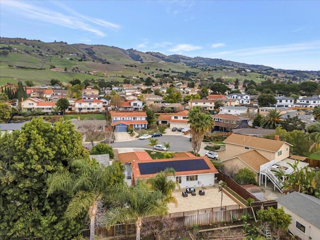 aerial view featuring a mountain view