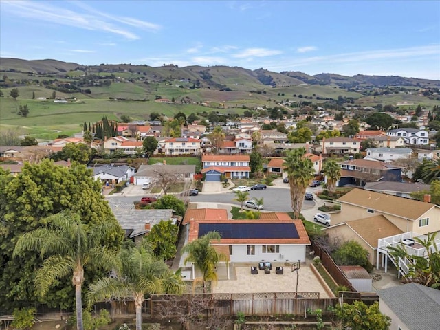 aerial view featuring a mountain view