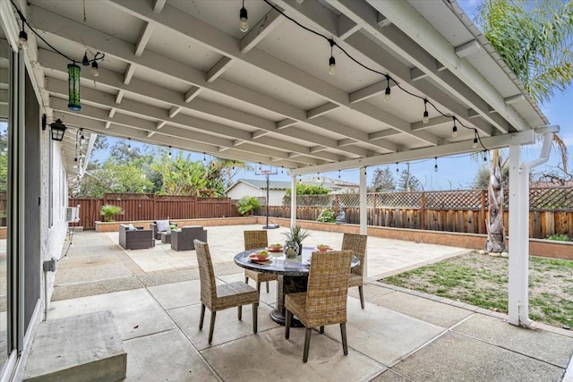 view of patio featuring outdoor lounge area