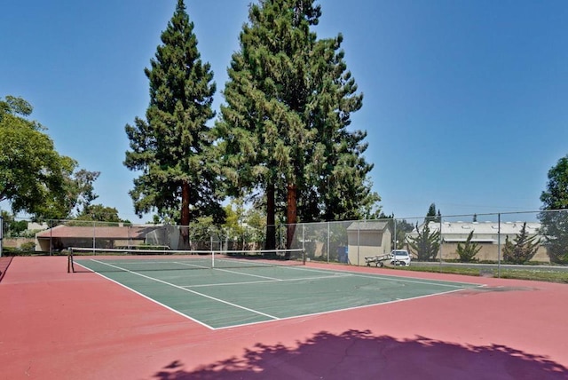 view of tennis court