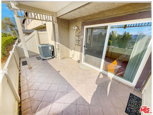 view of patio / terrace featuring central AC