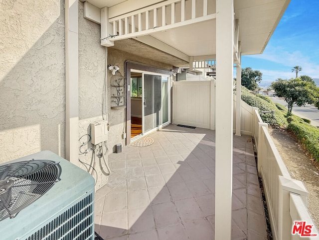 view of patio / terrace with central AC