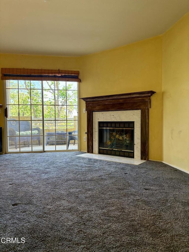 2713 Antonio Dr Unit 104, Camarillo, CA 93010 - unfurnished living room with a premium fireplace and carpet flooring