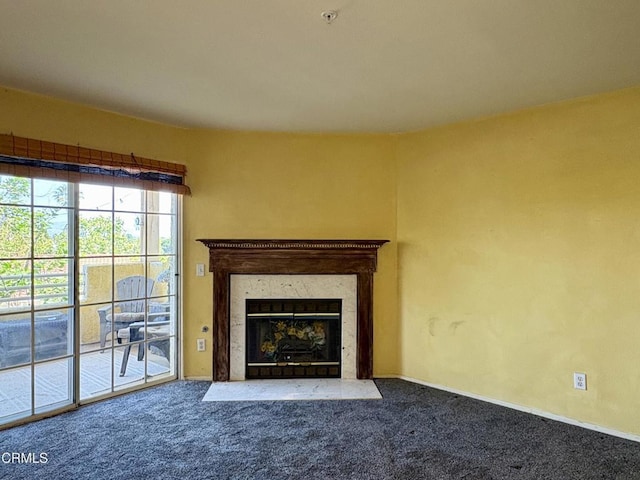 2713 Antonio Dr Unit 104, Camarillo, CA 93010 - unfurnished living room with carpet flooring and a fireplace