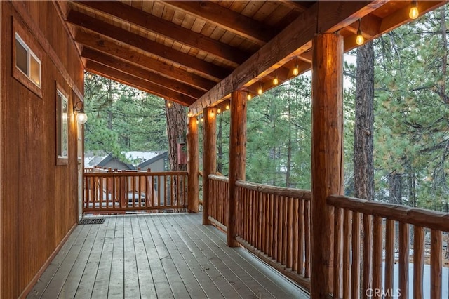 view of wooden deck