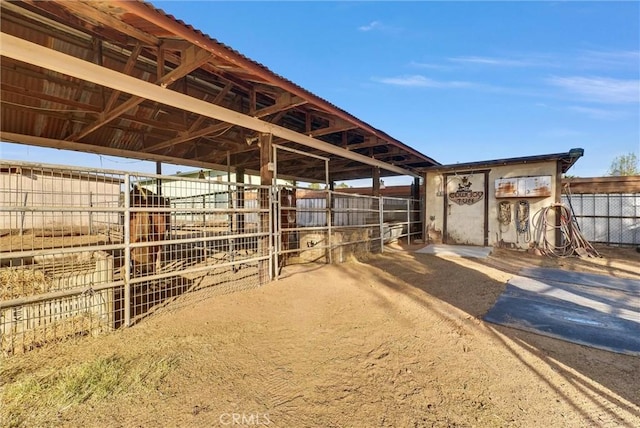 view of horse barn