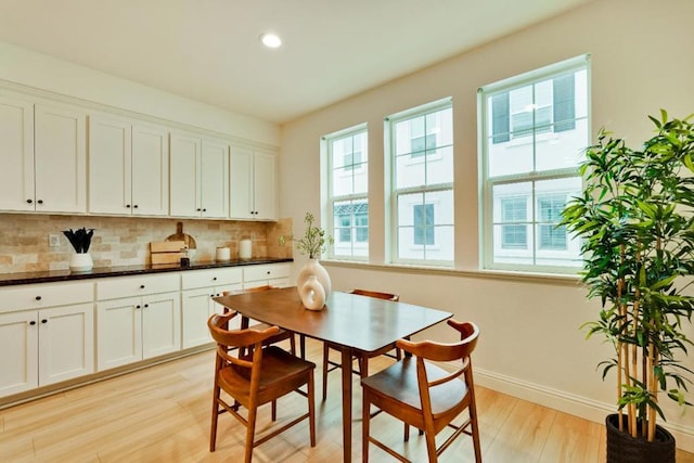 dining area featuring light hardwood / wood-style floors