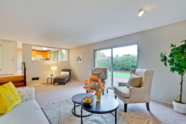 view of carpeted living room