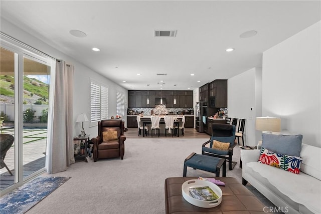 view of carpeted living room