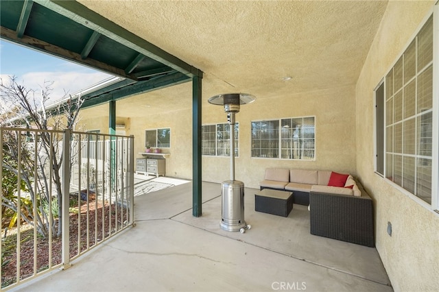 view of patio / terrace with an outdoor living space