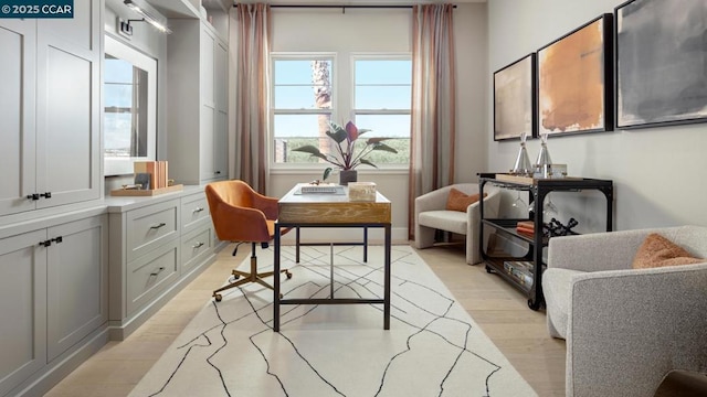 sitting room featuring light hardwood / wood-style flooring