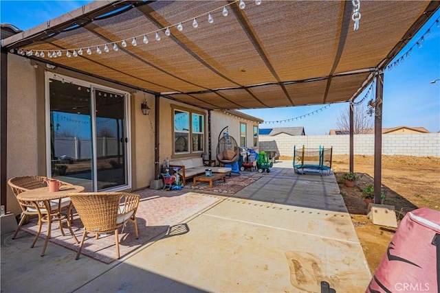 view of patio with a pergola