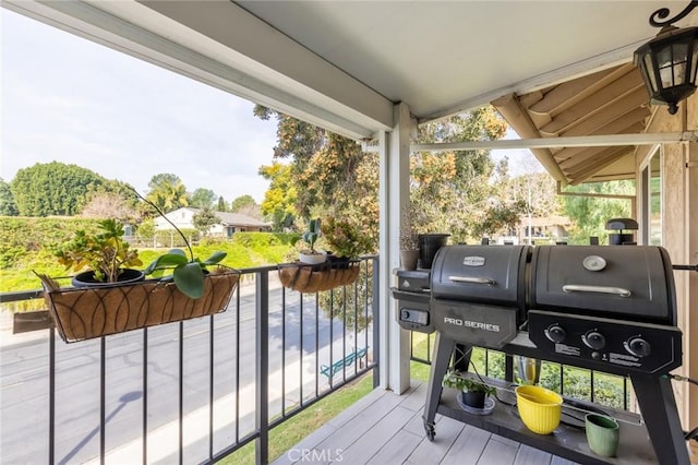 balcony with grilling area