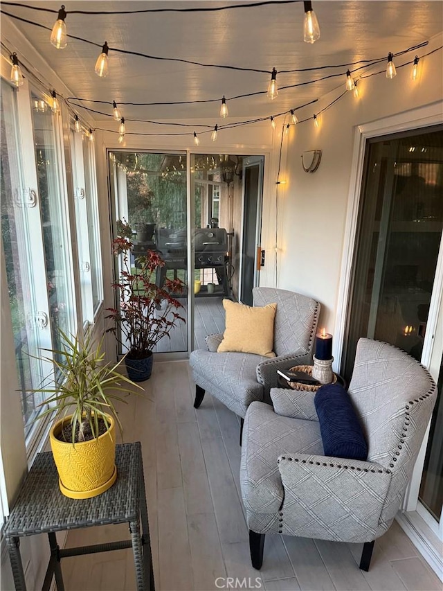 view of patio / terrace with a balcony