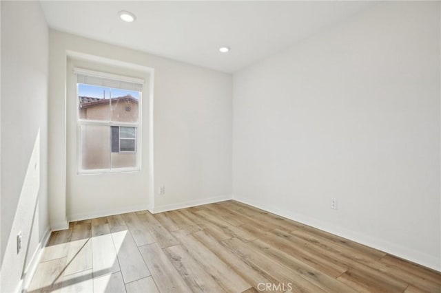 empty room featuring light hardwood / wood-style flooring