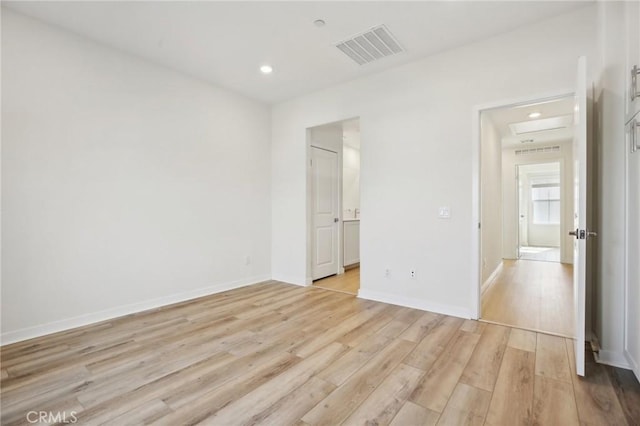 unfurnished bedroom featuring light hardwood / wood-style flooring