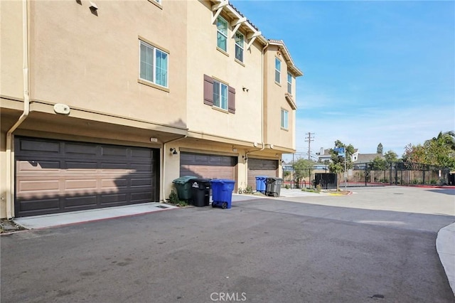 view of property with a garage