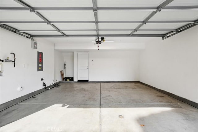 garage with electric panel