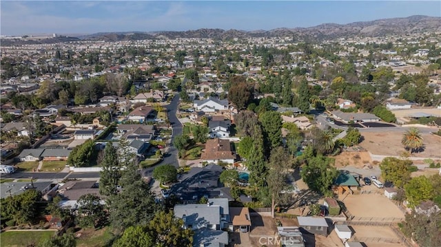 bird's eye view featuring a mountain view