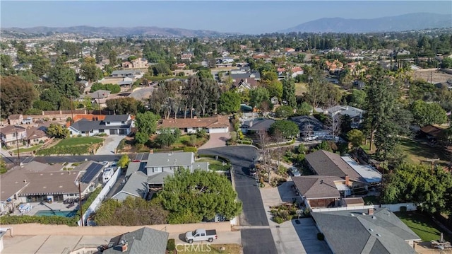 aerial view featuring a mountain view